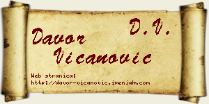 Davor Vicanović vizit kartica